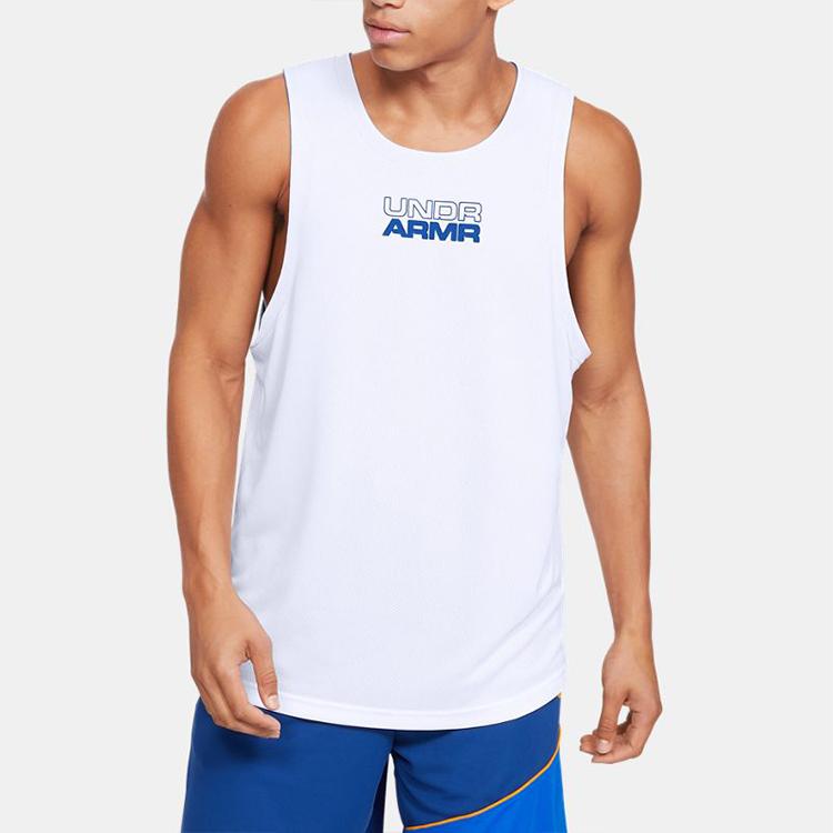 Under Armour Баскетбольные майки Baselin Мужские Синий Unsax Умеренный Прямой крой 1351288-486