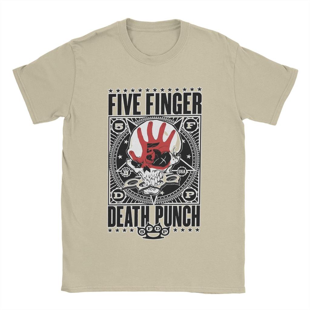 Five Finger Death Punch 5FDP Мужская футболка Винтажные футболки Короткий рукав Круглый вырез Футболки Хлопок Идея для подарка Топы