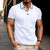 Men's New Lapel Men's Casual Fashion Short Sleeve Tops