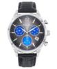 Мужские часы Urban Chrono с кожаным ремешком и черным циферблатом, кварцевые H411CHALMB
