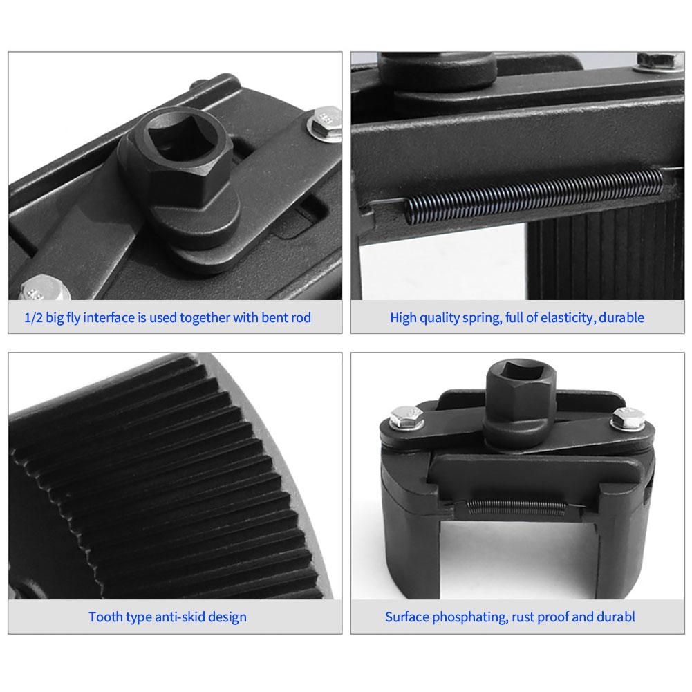 Универсальный регулируемый новый ключ для масляного фильтра с двумя челюстями, фильтр 60-80 мм, ключи для снятия фильтров, стальное литое топливо, два зажима