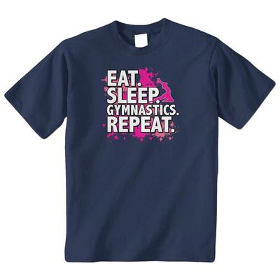 Eat Sleep Gymnastics Repeat Splatter TShirt