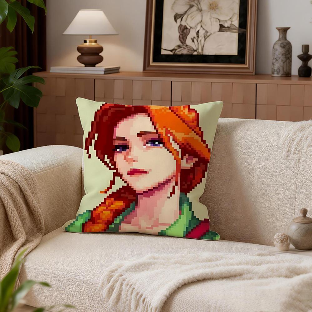Подушка Stardew Valley Чехол для подушки Набор чехлов для подушек 4 шт 50x50 45x45 40x40 Наволочка Декоративная для дивана Домашний декор