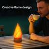 3D Лампа с имитацией пламени, 3 режима регулировки, перезаряжаемая от USB, имитация костра, декоративный светодиодный ночник для дома, помещения, улицы, палатки