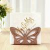 Retro Style Wooden Sunflower Napkin Holder Decorative Cute Animal Shaped Tissue Dispenser Detachable Butterfly Tissue Holder