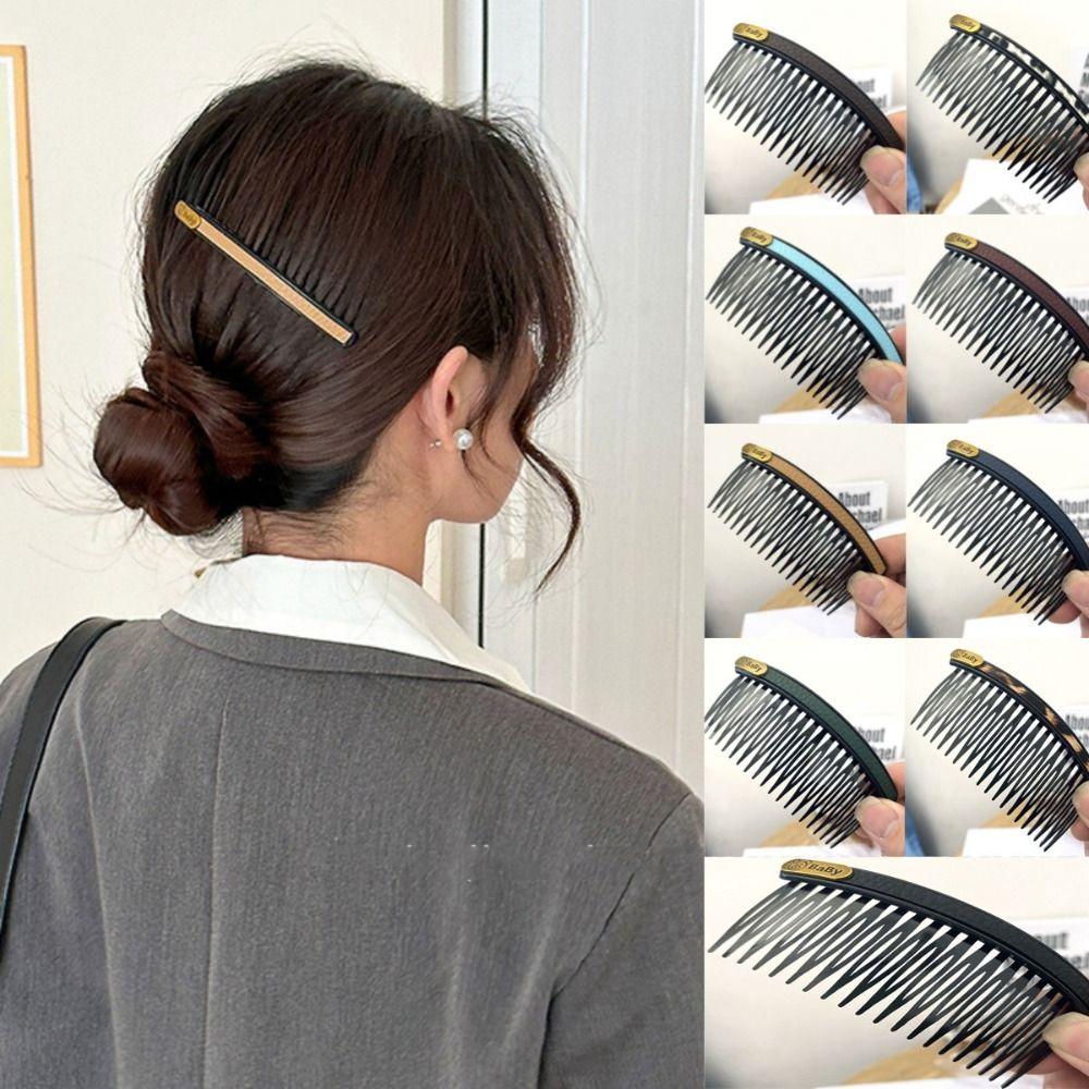 Teeth Fixed Combs Leather Invisible Extra Hair Holder Sweet Inserted Comb Children