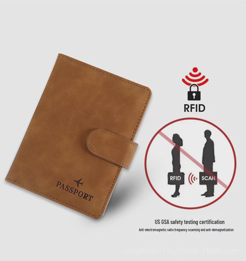 Новый многофункциональный держатель паспорта RFID: Удобная сумка из полиуретанового материала для путешествий и хранения документов.