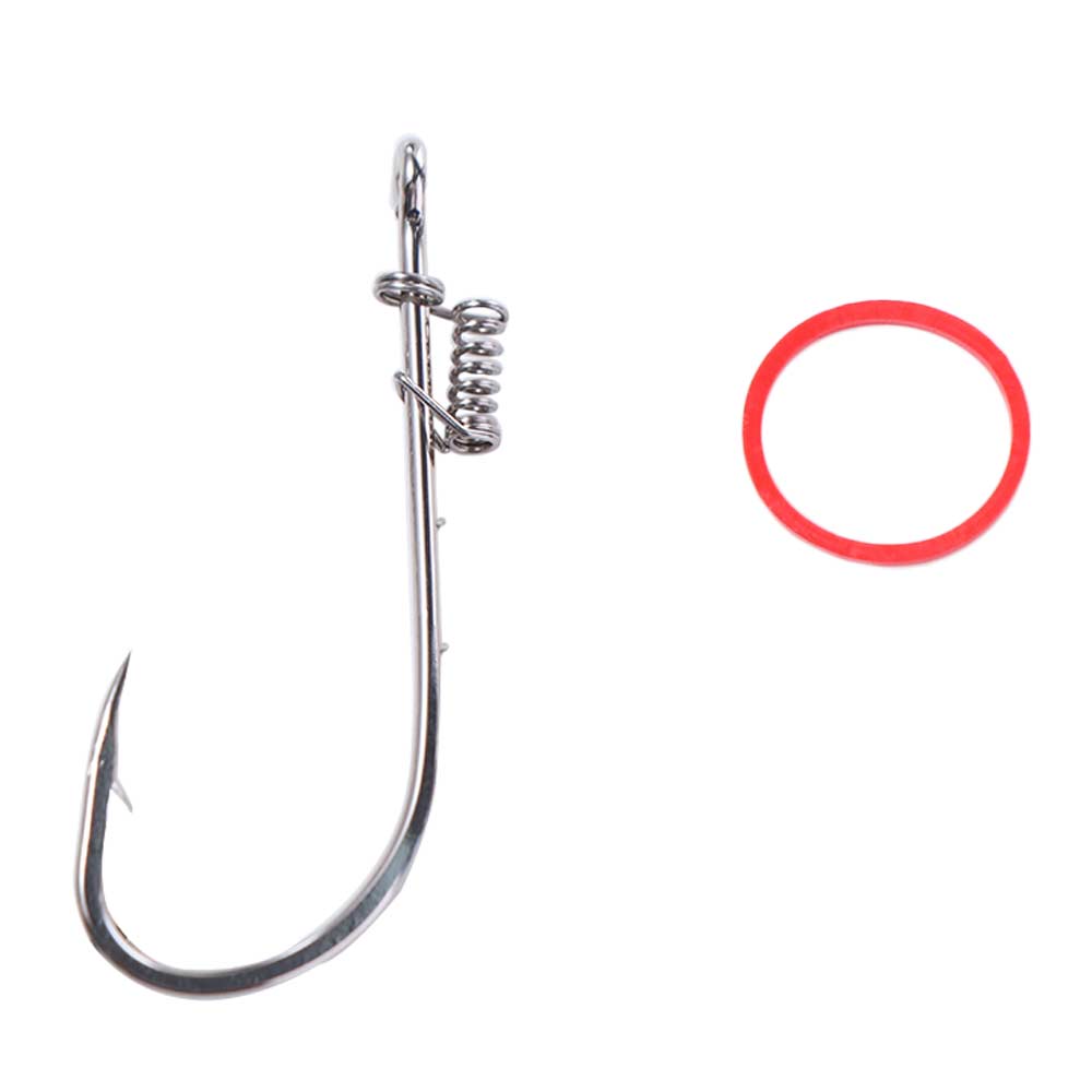 Hanging Spring Live Shrimp Fishing Hooks Carbon Steel Barbed Fishhook Catfish Bass