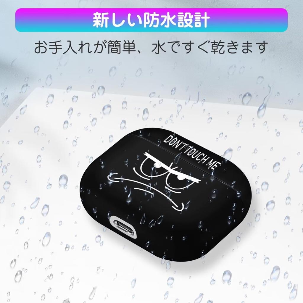 AirPods 4 Case 4th Generation Cool Black Cover with Keychain Big Angry Eyes Cute Touch Me Cartoon Shockproof Airpods 4th Generation Cover Gift for Men