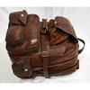 Leather Bag Goat Rucksack Backpack Genuine Laptop Vintage Travel Brown Men's