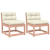 VidaXL Canapés de Jardin sans Accoudoirs et Coussins 2 pcs, Siège de Terrasse avec Dossier, Meuble de Patio Extérieur, Bois 844707
