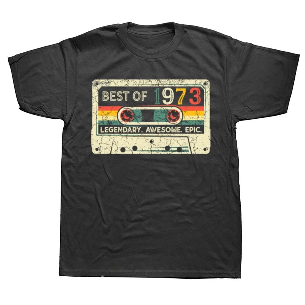Clothing Casual Basic T-shirts Vintage Made In 1973 Limited Edition 51 Years Of Being Awesome TeeTops Round Neck Fashion Tshirt