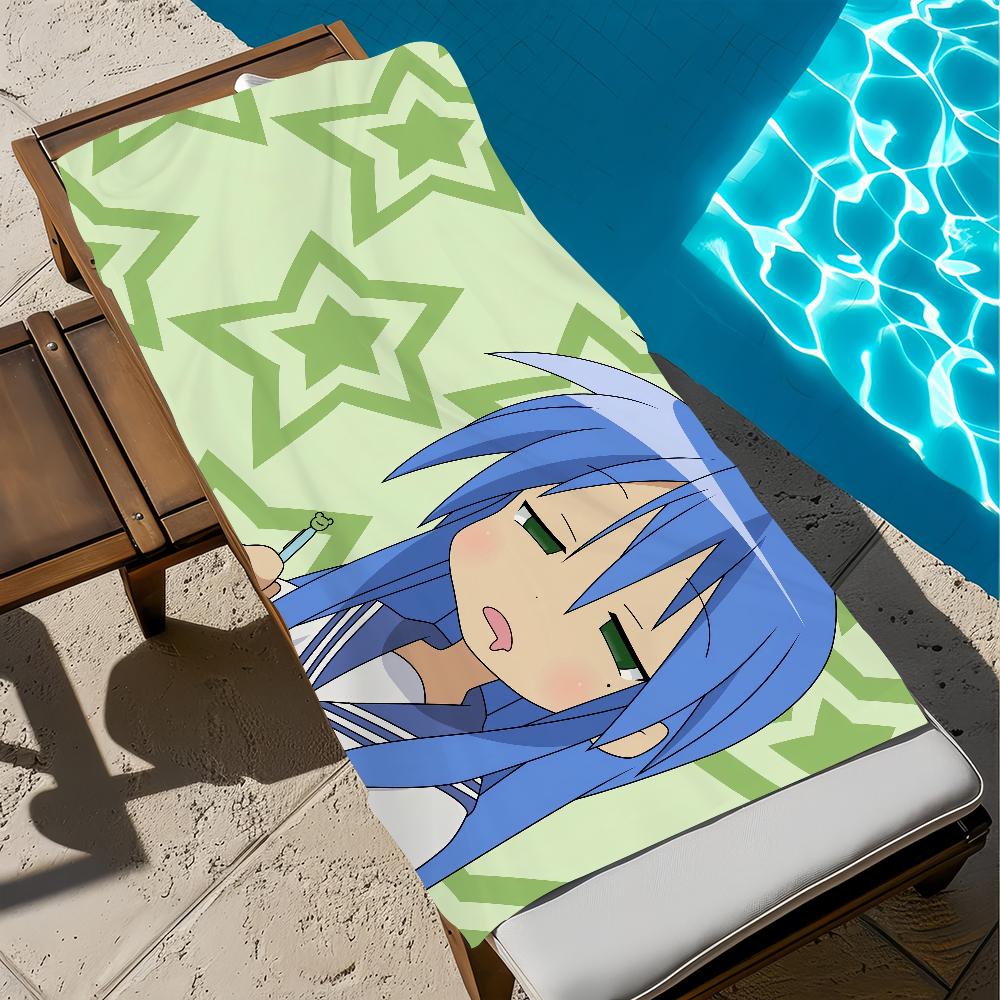 l-lucky anime s-stear Towel Large Quick-Drying Microfiber soft Beach Towel for Travel Fitness Sauna Bathing Camping