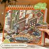 PET Die Cut Workbenches Scene Stickers 11 Scenes Desktop Sticker Scenery Sticker Book  Kid Gifts