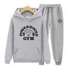 Men Women POWERHOUSE GYM Print Tracksuit For Women Men Hoodie Clothing Long Sleeve Sweatshirts Men Women Hooded Set