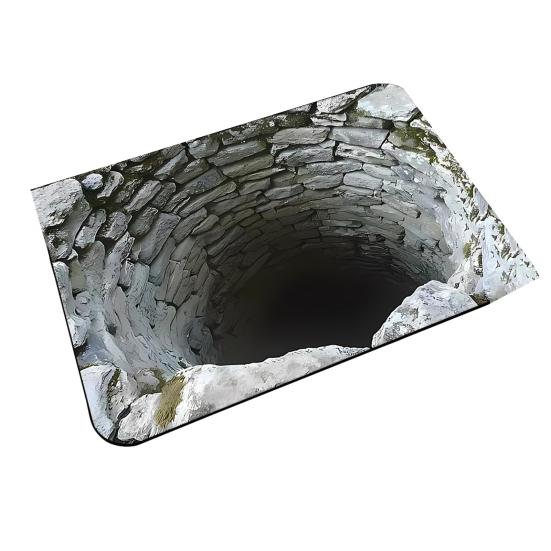 3D Ковер с оптической иллюзией Нескользящий Визуальная ловушка Напольный коврик Бездонная яма Визуальная иллюзия Придверный коврик для Спальни Гостиной Веранды Террасы Входной декор