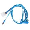 SATA3.0 Cable 7+15Pin 4Pin Male to Female Hard Drive Power Cord for 2.5 3.5in HDD