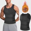 Men's Double Belt Sports Vest for Body Shaping and Waist Fitness, Sweat-Inducing Abdomen Vest.