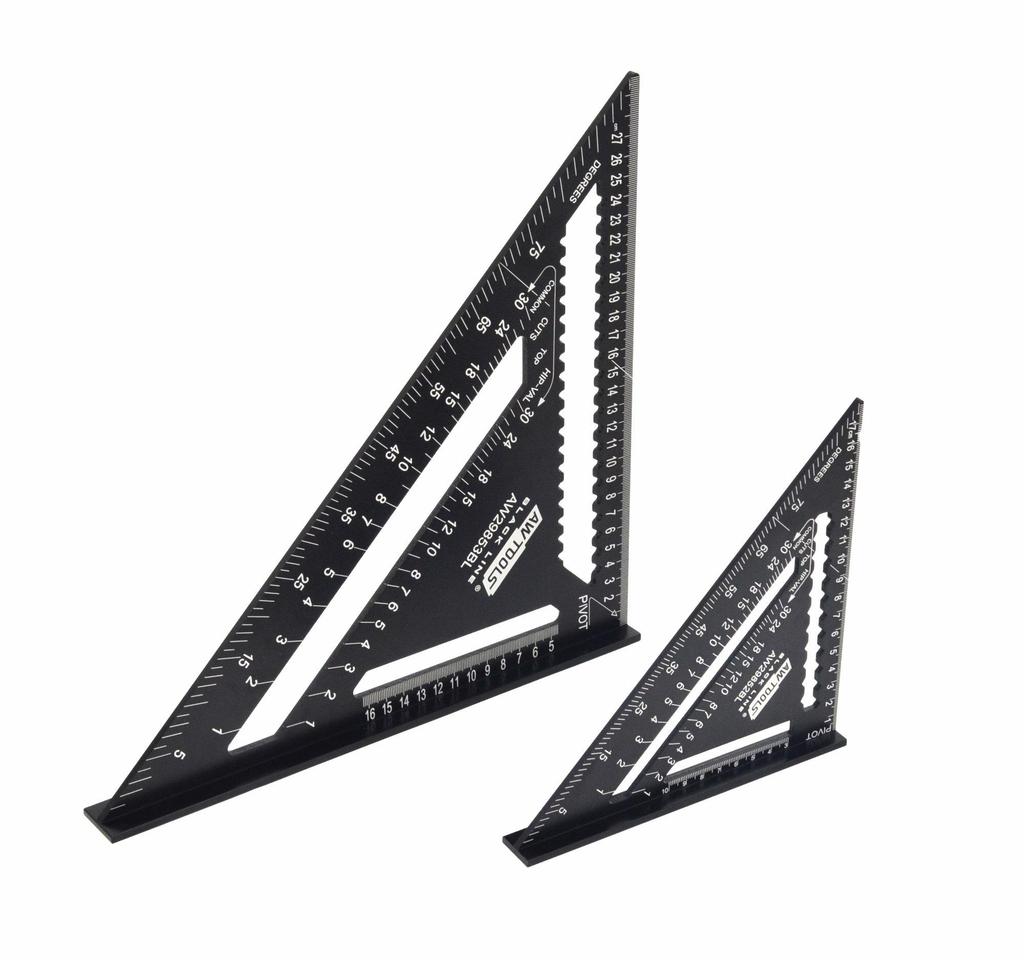 Awtools Kątownik Stolarski Aluminiowy 7" Black Line