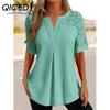 Summer Short Sleeve T-shirt Lace Lace Women's Top Hollowed Out Women's Wear