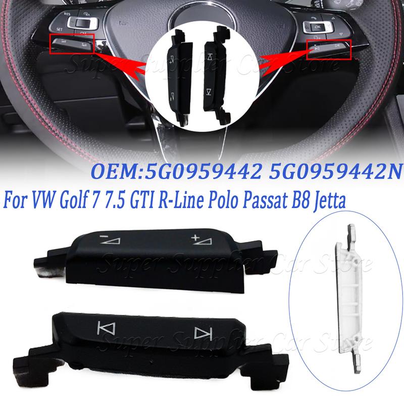 New Car Steering Wheel Volume Push Button Cap 5G0959442 5G0959442K For VW Golf Mk7 2013 2014 2015 2016 2017 2018