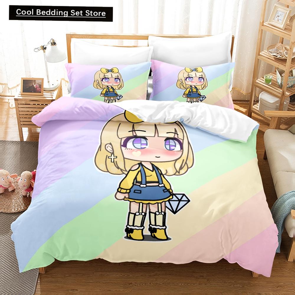 3D аниме Gacha Girl комплекты постельного белья пододеяльник с наволочкой Twin Full Queen King постельное белье постельное белье для домашнего текстиля