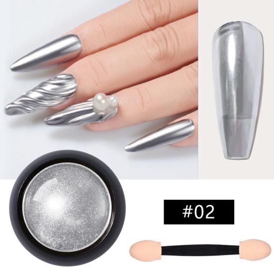 Золотая зеркальная пудра для ногтей Голографическая белая перламутровая хромированная металлическая пудра DIY Nail Art