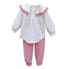 Girls Top Pants Two-piece Round Neck Sweater Long Sleeve Pants Set