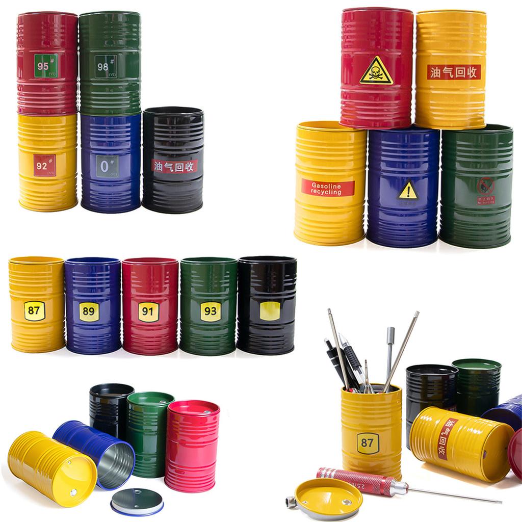 Remote Control Toy Upgraded Accessories Car Decoration Oil Barrel for 1/8 1/10 Vehicle Part Metal Oil Barrel Car Part