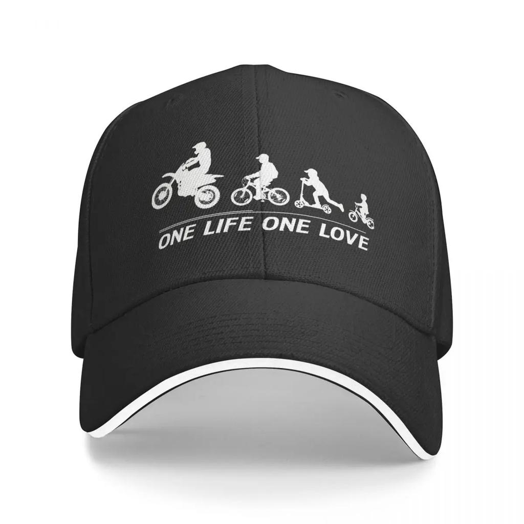 Dirt Bike Motocross Motor Sport One Life One Love Moto Dad Hats Pure Color Womens Hat Windproof Baseball Caps Peaked Cap