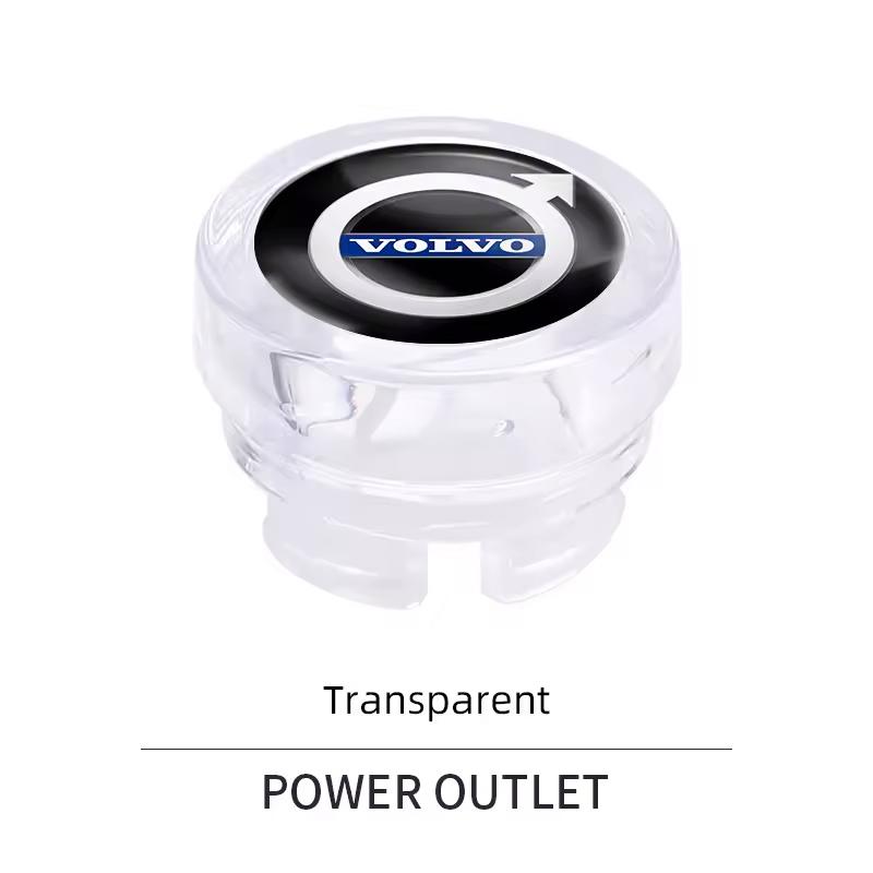 Car Cigarette Lighter Cover DustProof Decoration Cap For Volvo XC90 XC60 V50 S60 V70 V60 V40 S90 olestar AWD XC40 S80 T6 V90