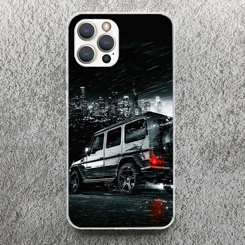 Чехол для телефона со спортивными машинами C63 E63 S63 G63 для iPhone 17 16 15 14 13 12 11 Pro Max Mini Plus Air 7 SE 8 Мягкий силиконовый чехол с принтом Fund