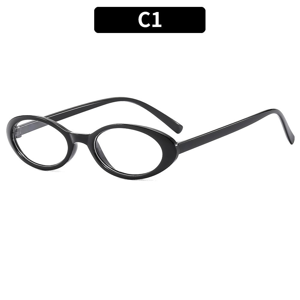 Ladies Glasses, Retro Small Frame Flat Glasses.