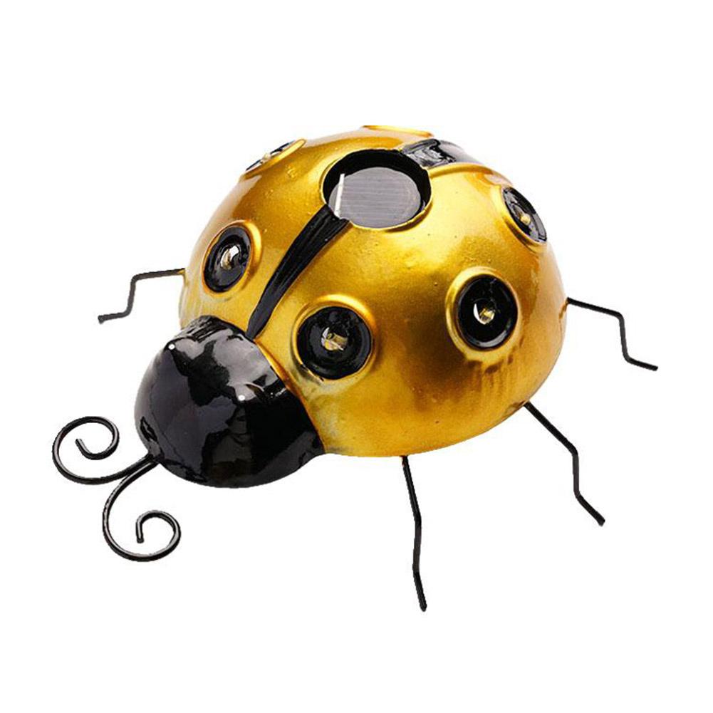 Кованое железо Маленькое настенное украшение Божья коровка Садовое украшение Горшки Растения Ландшафт Микрофигурки Фея Миниатюрное изделие G M6C7