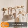 Настенная вешалка для одежды и шляп Off-White, грецкий орех, без сверления