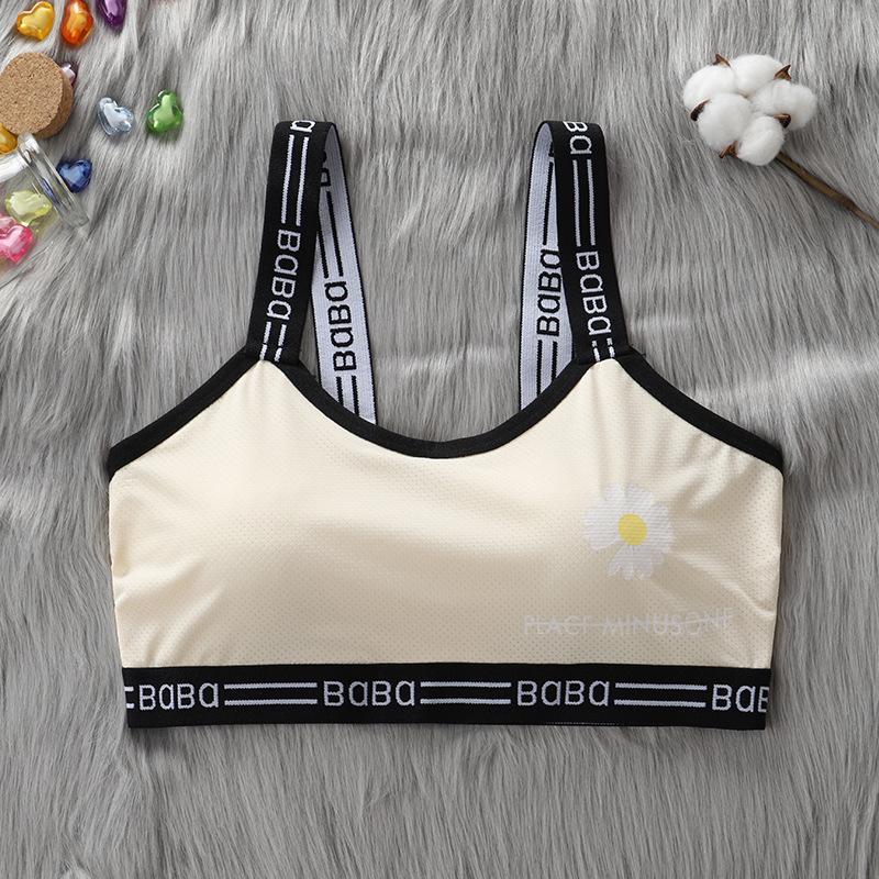 Девочки-подростки, учащиеся младших классов средней школы, 12-20 лет, нижнее белье, новый дышащий топ с запахом на груди, спортивный бюстгальтер без стального кольца