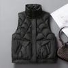 Wind Down Cotton Vest Women's Autumn and Winter Stand-up Collar Thickened Short Sleeveless Cotton Vest Women's Jacket Tide