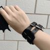 Design Men Personality PU Leather Bracelet Women Wristband Jewelry Accessories Korean Hand Rope