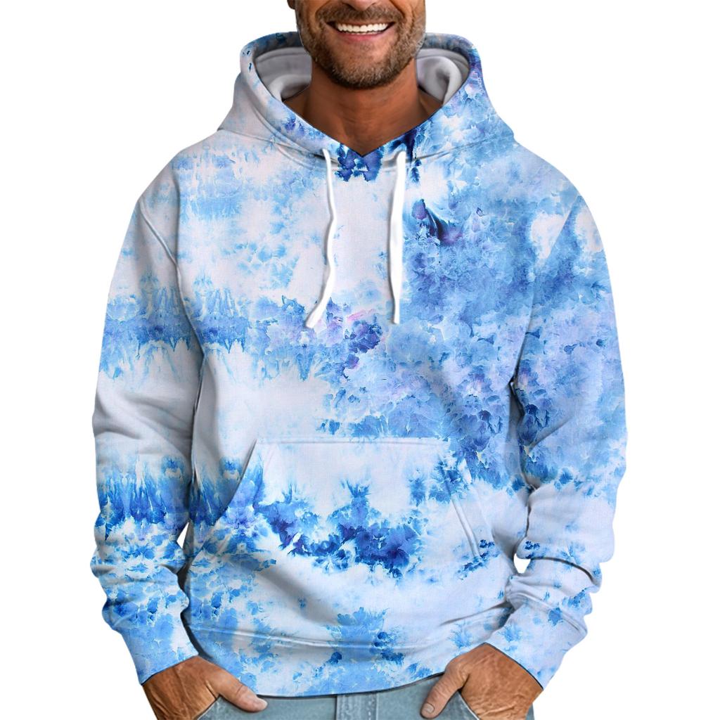 Men's Loose Printed Hooded Sweatshirt Men's Casual Fashion Sports Sweatshirt