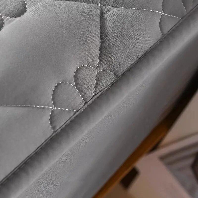 Супер водонепроницаемый стеганый наматрасник для одной королевы из необработанного хлопка, не промокающий стеганый матрас, простыня в комплект не входит, наволочка