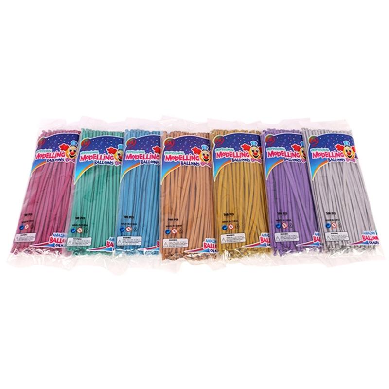 100Pcs Magic Balloons Long Latex Balloon DIY Animal Balloon Ornaments for Wedding Birthday Holiday Party Decoration