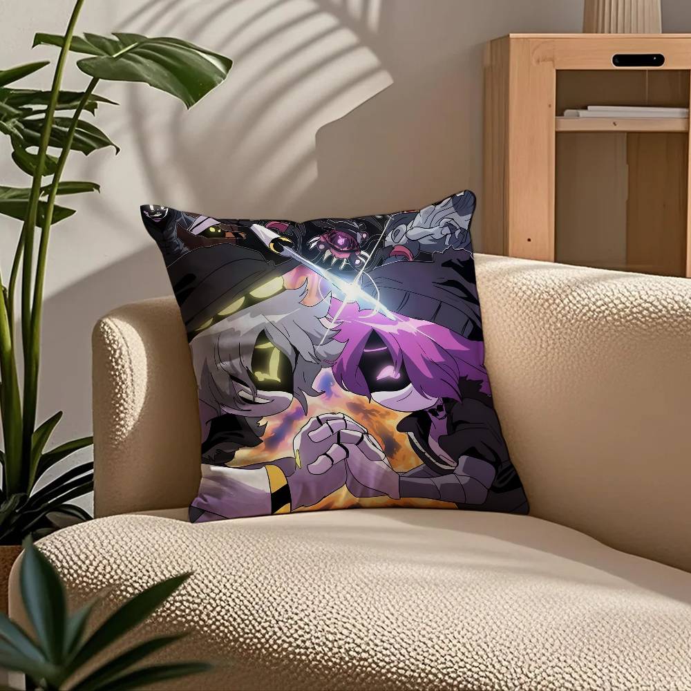 ANIME m-Murder d-Drones Pillow Case Comfort Sofa Bed Silky elegant Invisible zipper Custom Decorative cushion cover