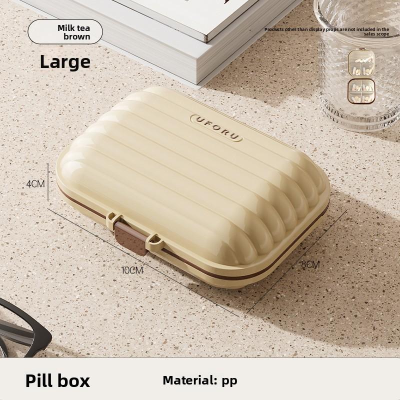 Divided portable jewelry box for travel, double-layer sealed moisture-proof pill storage box