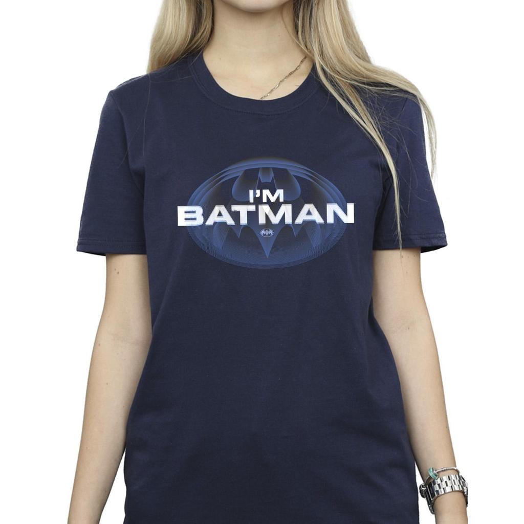 DC Comics Womens/Ladies The Flash I´m Batman Cotton Boyfriend T-Shirt