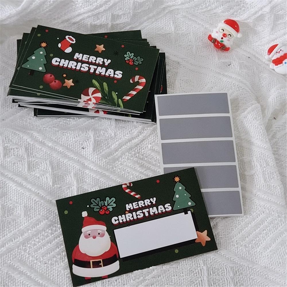 50 DIY Scratch-Off Cards Set, Blank Cards + Silver Stickers, 5 Designs, Surprise Gift & Party Game Cards