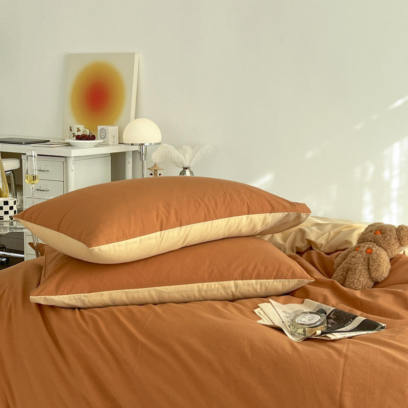 1 пара наволочек из стираного хлопка 48*74 наволочки для кровати бытовые простые мягкие пылезащитные декоративные подушки чехлы Ins