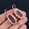 Пурпурит драгоценный камень ручной работы медные изумительные ювелирные серьги для нее