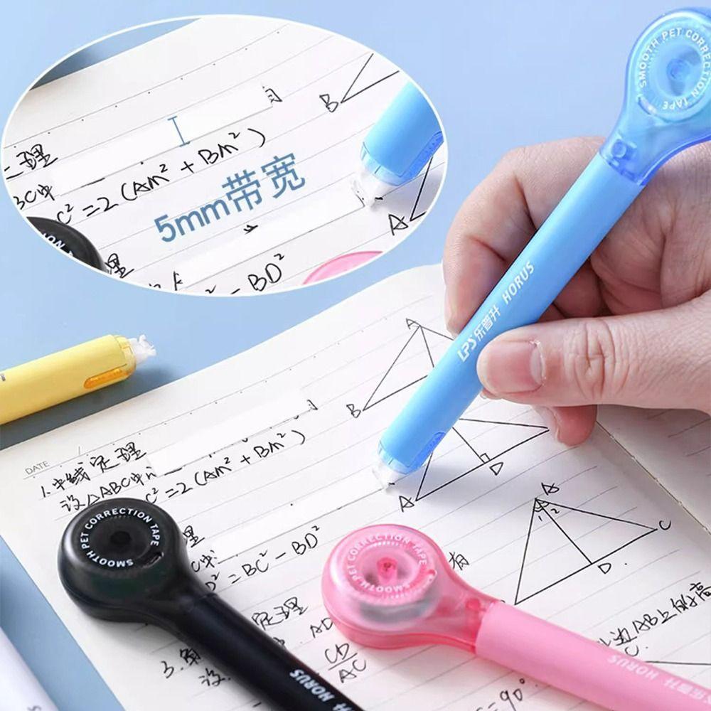Pen Shape White Out Correction Tape Comfortable Holding Spot Covering Tape  Student