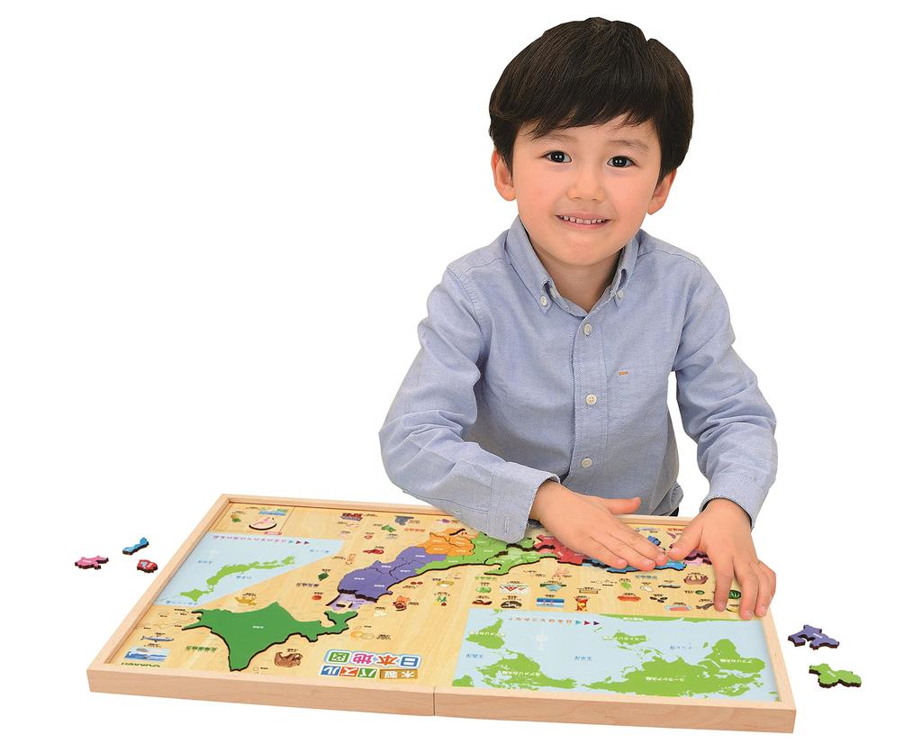 Gakken Wooden Puzzle Map of Japan That You Can Understand While Playing 5 Years Old and 83809 Gakken's (target Age Over)
