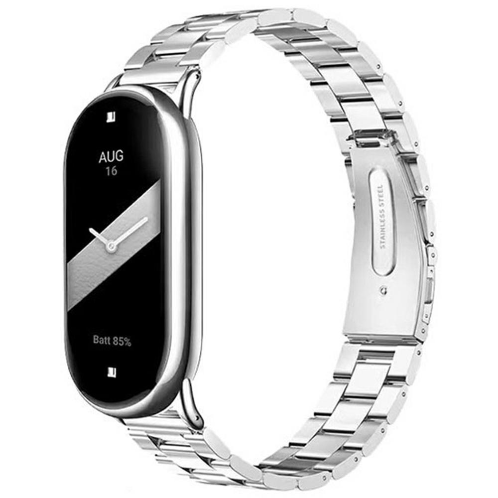Watch Band for Xiaomi Smart Band 10/9/8 Titanium Alloy 3-Bead Wrist Strap